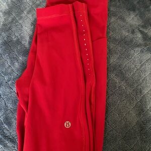 Red lululemon leggings